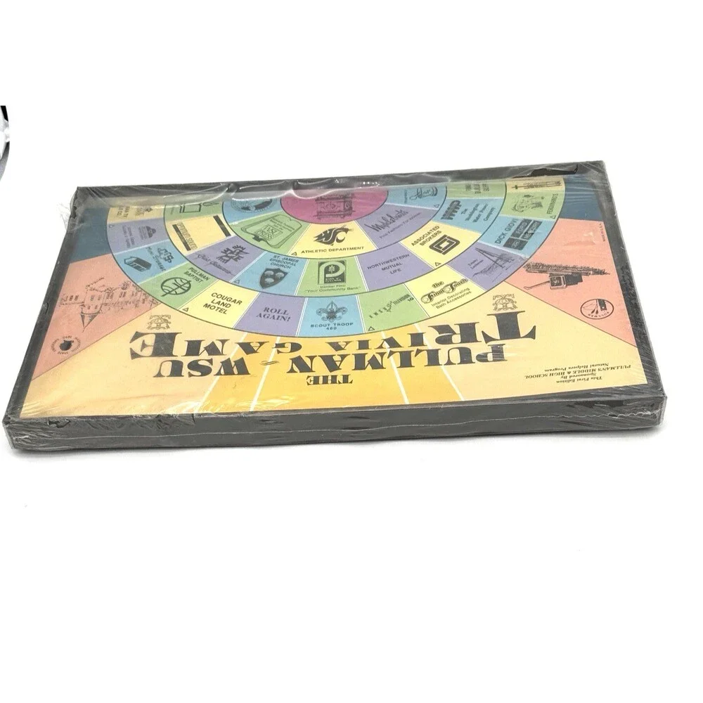 The Pullman Wasington WSU Triva Game - Rare, Vintage 1985 NEW